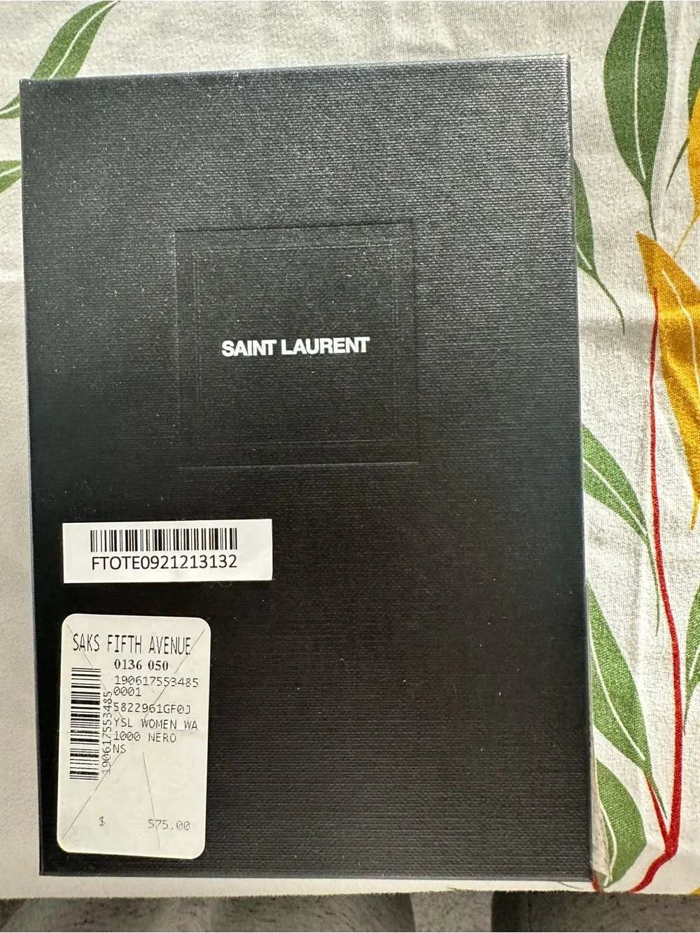 Yves Saint Laurent Black Pebbled Leather Wallet with Gold YSL Emblem - Picture 7 of 8